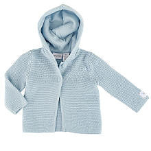 amy coe Boys' Light Blue Hooded Cardigan