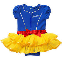 Disney Girls' Blue/Yellow Snow White Short Sleeve Tutu Creeper