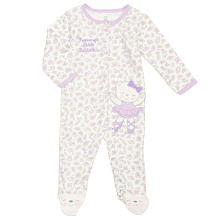 Koala Baby Girls Printed Snap Front Footies with Bow Accents