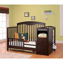 Sorelle Presley Crib and Changer Toddler Guard Rail - Espresso