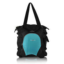 Obersee Innsbruck Diaper Bag Tote with Cooler - Black/ Turquoise