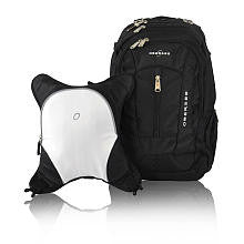 Obersee Bern Diaper Bag Backpack and Cooler - Black / White