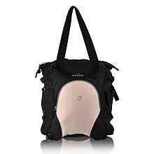 Obersee Innsbruck Diaper Bag Tote with Cooler - Black/ Bubble Gum