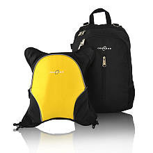 Obersee Rio Diaper Bag Backpack With Detachable Cooler - Black / Yellow