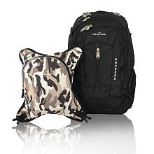 Obersee Bern Diaper Bag Backpack and Cooler - Black/ Camo