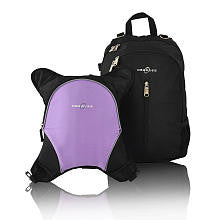 Obersee Rio Diaper Bag Backpack With Detachable Cooler - Black / Purple