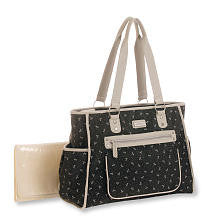 Carters City Tote Diaper Bag - Black Dragonfly Print