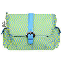 Kalencom Wiggly Stripes Matte Coated Diaper Bag - Ocean