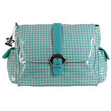 Kalencom Laminated Diaper Bag - HoundsTooth Aqua