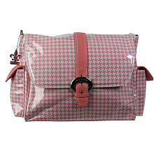 Kalencom Laminated Diaper Bag - HoundsTooth Pink