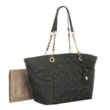 Heidi Klum Black Quilt Stud Diaper Bag