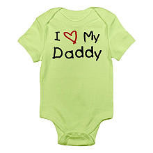 CafePress Neutral "I Love My Daddy" Short Sleeve Bodysuit