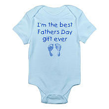 CafePress Boys "Best Father's Day Gift Ever!" Blue Short Sleeve Bodysuit