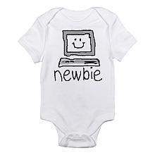 CafePress Neutral "Newbie" Short Sleeve Bodysuit