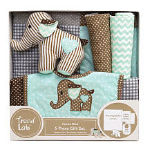 Trend Lab Cocoa Mint 5 Piece Gift Set