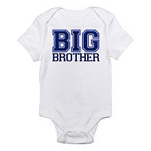 CafePress Boys "Big Brother" Varsity Letter Print Short Sleeve Bodysuit