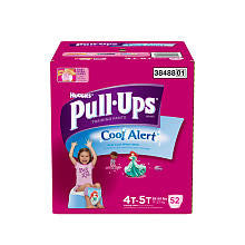 Huggies Pull-Ups Cool Alert Training Pants Girl 4T-5T- 52 Count