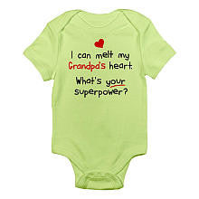 CafePress Neutral "I Can Melt My Grandpa's Heart" Short Sleeve Bodysuit