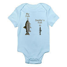 CafePress Boys "My Fish, Daddy's Fish" Short Sleeve Bodysuit