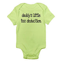 CafePress Neutral "Daddy's Little Tax Deduction" Short Sleeve Bodysuit