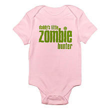 CafePress Girls "Daddy's Little Zombie Hunter" Short Sleeve Bodysuit