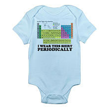 CafePress Boys "I Wear This Shirt Periodically" Period Table Print Bodysuit