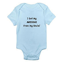 CafePress Boys "I Get My Awesome From My Uncle!" Short Sleeve Bodysuit