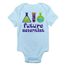 CafePress Boys "Future Scientist" Blue Short Sleeve Bodysuit