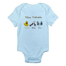 CafePress Boys "Future Triathlete" Blue Short Sleeve Bodysuit