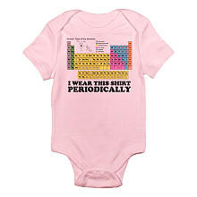 CafePress Girls "I Wear This Shirt Periodically" Period Table Print Bodysuit