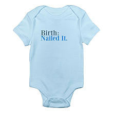 CafePress Boys "Birth: Nailed It" Short Sleeve Bodysuit