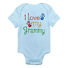 CafePress Boys "I Love My Grammy" Blue Short Sleeve Bodysuit