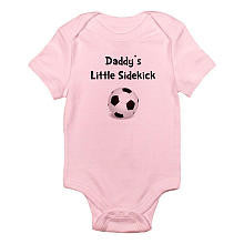 CafePress Girls "Daddy's Little Sidekick" Soccer Print Bodysuit