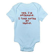 CafePress Boys "I'm Adorable, I Take After My Uncle" Short Sleeve Bodysuit