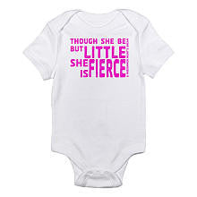 CafePress Girls "She is Fierce" Stamped Print Bodysuit