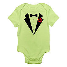 CafePress Boys Faux Tuxedo Printed Bodysuit