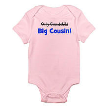 CafePress Girls "Big Cousin!" Pink Short Sleeve Bodysuit