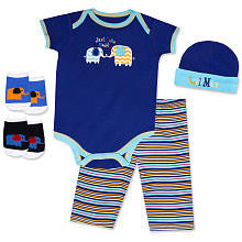 Baby Essentials Just Like Daddy 5 Piece Layette Set