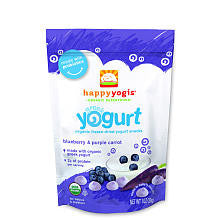 Happy Yogis Organic Greek Yogurt, Fruit & Veggie Snacks, Blueberry & Purple Carrot - 1 Ounce