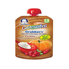 Gerber Graduates Grabbers Pouch Apple Pumpkin & Cranberry with Yogurt