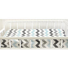 My Baby Sam Chevron Baby in Aqua Changing Pad Cover