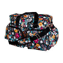 Trend Lab Turquoise Floral Deluxe Duffle Diaper Bag