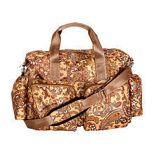 Trend Lab Paisley Brown Deluxe Duffle Diaper Bag