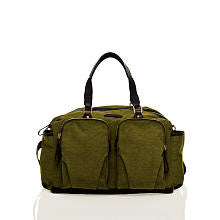 TWELVElittle Unisex Courage Satchel Diaper bag in Olive