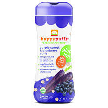 Happy Puffs - Organic & Gluten Free Purple Carrot & Blueberry, 2.1 oz