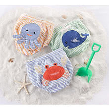 Baby Aspen "Beach Bums" 3-Piece Diaper Cover Gift Set (6-12 Months)