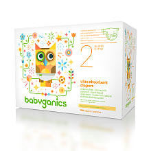 Babyganics Ultra Absorbent Diapers -  Size 2 - 108 Count