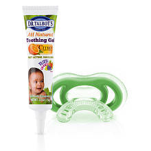 Dr Talbots All Natural Teething Gel With Gum-Eez Teether - Green