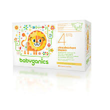 Babyganics Ultra Absorbent Diapers - Size 4 - 80 Count