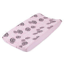 Balboa Baby Quilted Changing Pad Cover - Pink Camellia